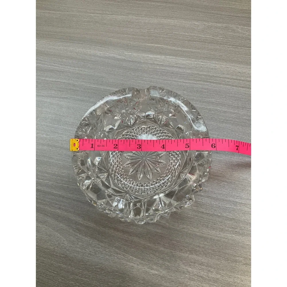 VINTAGE‎ CRYSTAL ASHTRAY HEAVY